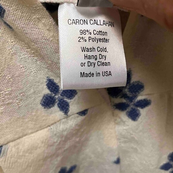 Caron Callahan Jocelyn cotton wrap dress in Cornflower Blossom, size Medium - Picture 6 of 6